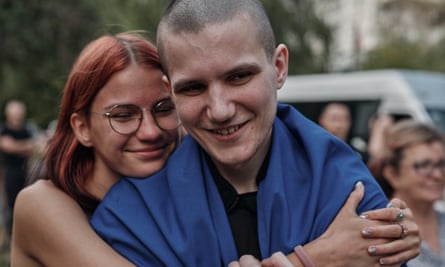 A family after a son returns from captivity.