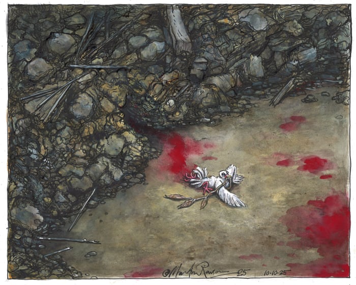 Martin Rowson on the Gaza ceasefire – cartoon
