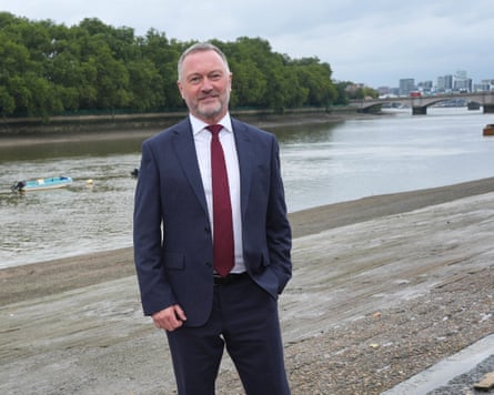 The environment secretary, Steve Reed, at Thames Rowing Club in Putney, London, 5 September 2024.