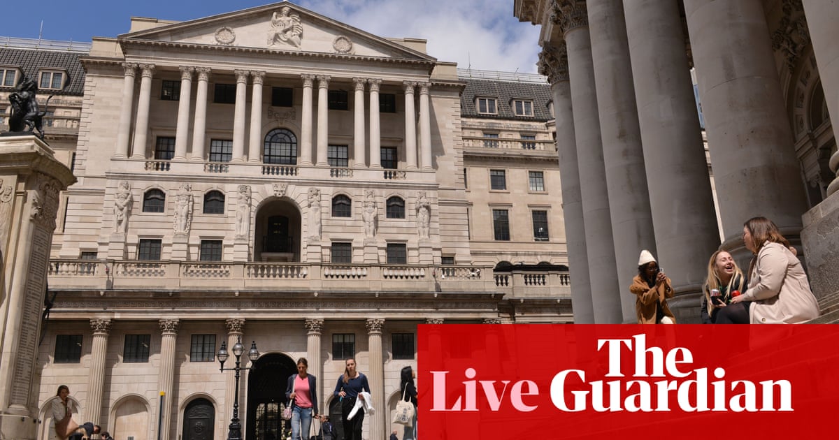 Markets brace for Bank of England interest rate decision – business live