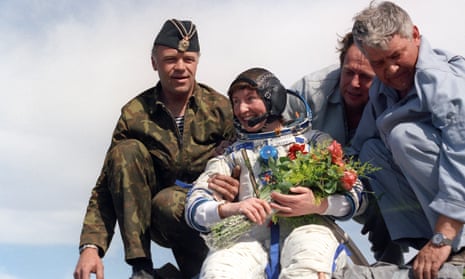 Helen Sharman returns to Earth on 26 May 1991 after her eight-day mission to the Mir space station