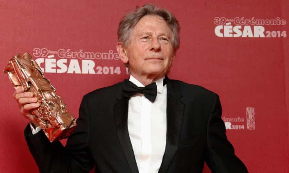 Roman Polanski collects the best director award for La Vénus à la Fourrure (Venus in Fur) at the 2014 César awards ceremony in Paris.