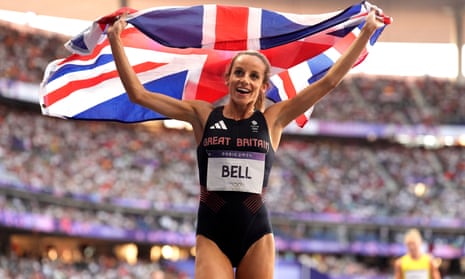 Georgia Bell celebrates winning bronze.
