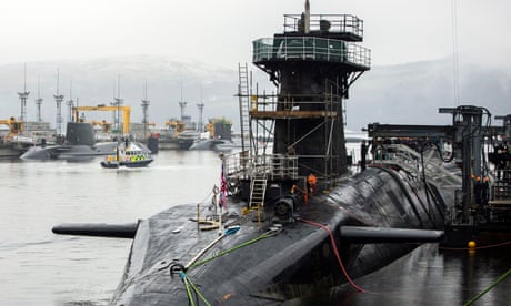 Defence Secretary visit to Faslane<br>Vanguard-class submarine HMS Vigilant (front right), one of the UK's four nuclear warhead-carrying submarines, with Astute-class submarines HMS Artful (back left) and HMS Astute (back 2nd left) at HM Naval Base Clyde, also known as Faslane, ahead of a visit by Defence Secretary Michael Fallon. PRESS ASSOCIATION Photo. Picture date: Wednesday January 20, 2016. See PA story DEFENCE Trident. Photo credit should read: Danny Lawson/PA Wire