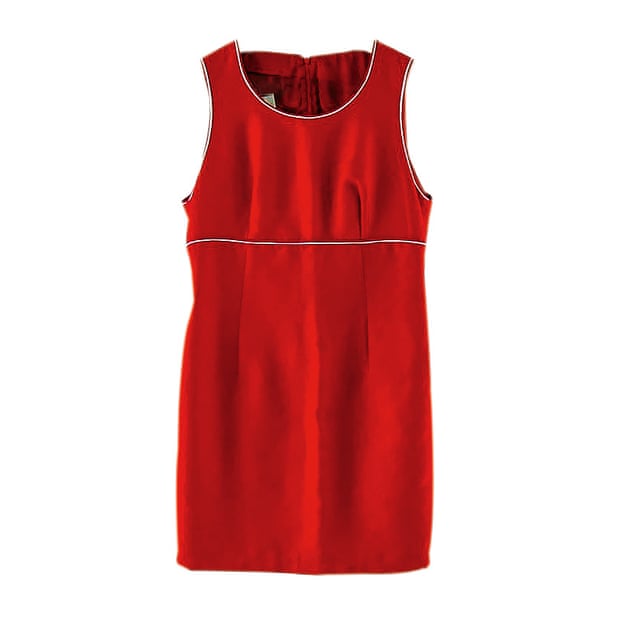 Red sleeveless shift dress, from £20