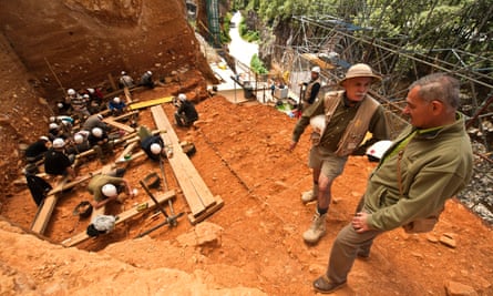 Excavations at La Sima de los Huesos – the Pit of Bones – near Burgos in northern Spain.