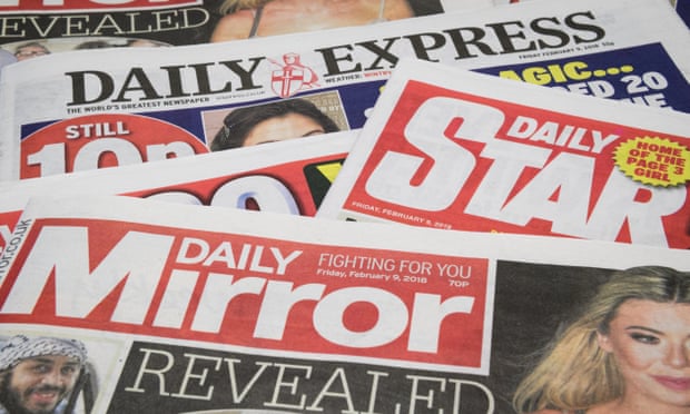 daily express, daily star and mirror newspapers.