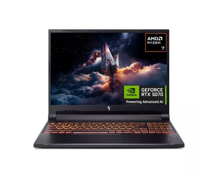 Acer Nitro V16 Gaming laptop GeForce RTX 5070 AMD Ryzen 7 16GB RAM 1TB 16in