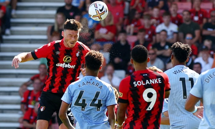 Bournemouth’s Kieffer Moore scores their second goal.