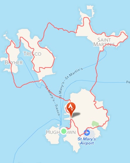 Strava map of Isles of Scilly