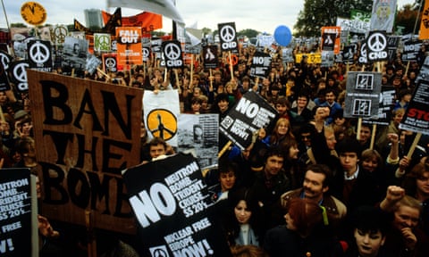 Anti-nuclear protesters in London, 1982