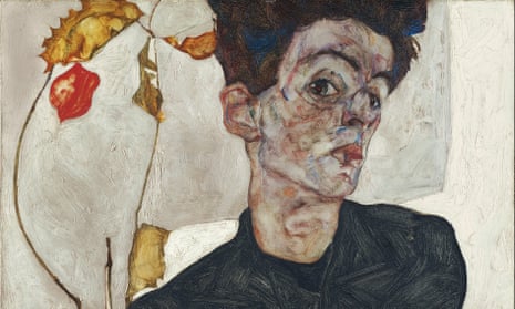 Egon Schiele’s Self-Portrait with Physalis, 1912 (detail
