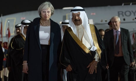 The prime minister of Bahrain, Prince Khalifa bin Salman bin Hamad Al Khalifa, welcomed his British counterpart Theresa May to the country on Tuesday.