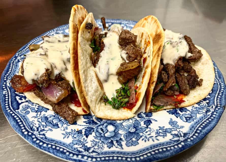 Beef shawarma tacos at Mouné.