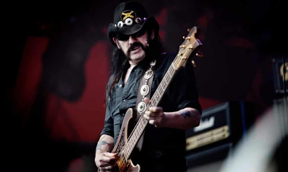 Motörhead’s frontman Lemmy, whose voice had the ‘rattle of someone thirsty for air’.
