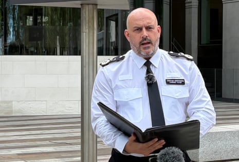 Head of Counter Terrorism Policing, Assistant Commissioner Laurence Taylor, reads a statement to the media outside New Scotland Yard, central London.