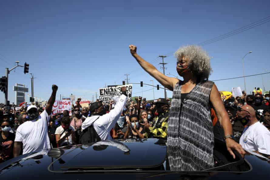 Activist Angela Davis spoke at a Juneteenth shut down at the Port of Oakland.