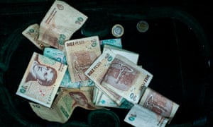 Argentine money in Buenos Aires.