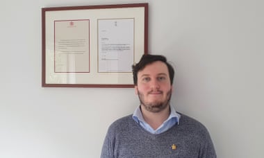 Alex Readman for his framed letter from the Queen and the Governor General