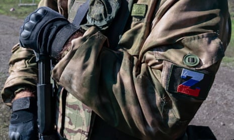 A Russian conscript at a shooting range near Donetsk
