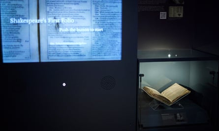 An original copy of one of Shakespeare’s First Folios on display at the museum