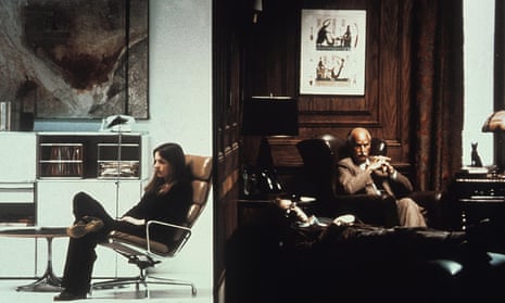 Diane Keaton, Woody Allen and Humphrey Davis in Annie Hall, in which Keaton and Allen both saw therapists. 