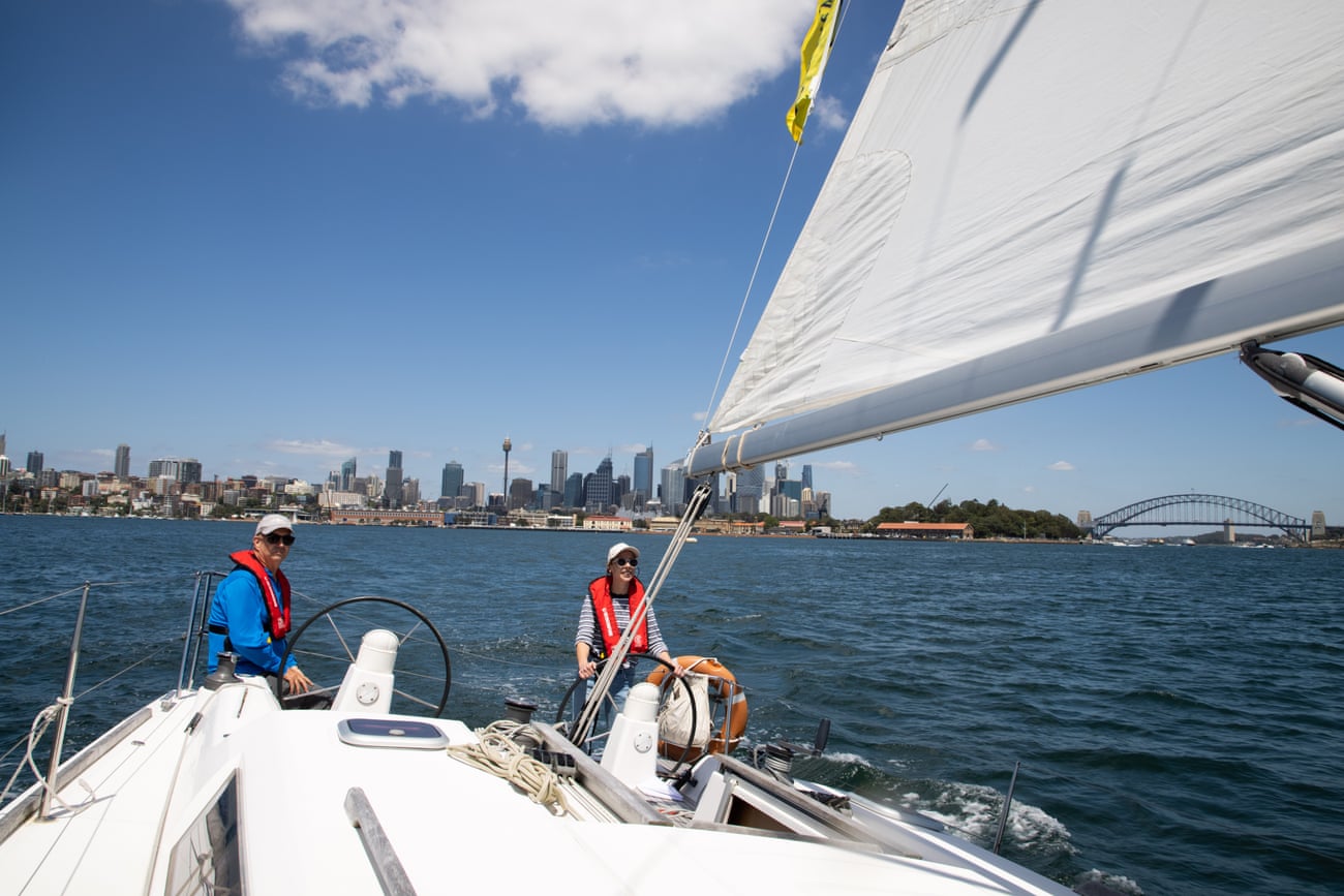 Rosemary at the helm while David gives directions