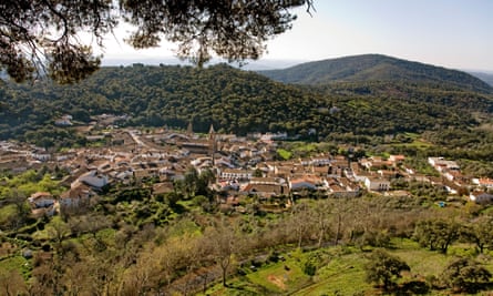 A view of Alájar in the Sierra de Aracena natural park.