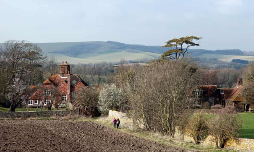 Country houses near Firle Place, East Sussex