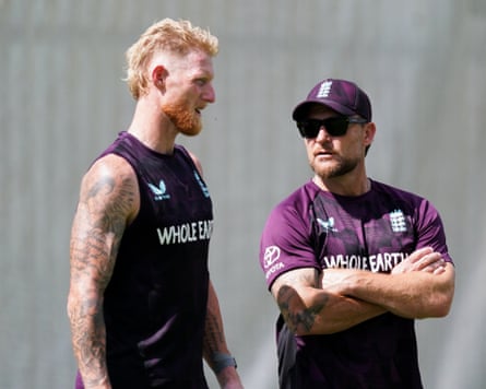 England head coach Brendon McCullum with his captain Ben Stokes