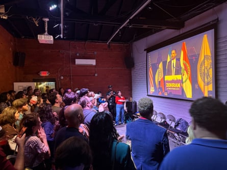 DSA-LA members hosted a watch party for Zohran Mamdani and Prop-50 from a Downtown Los Angeles bar for the November 4, 2025 election.