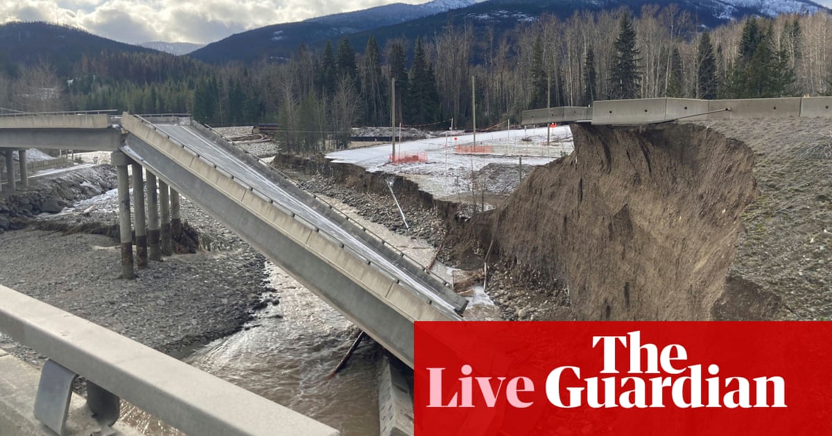 Canada storm: air force arrives to help residents in British Columbia – live