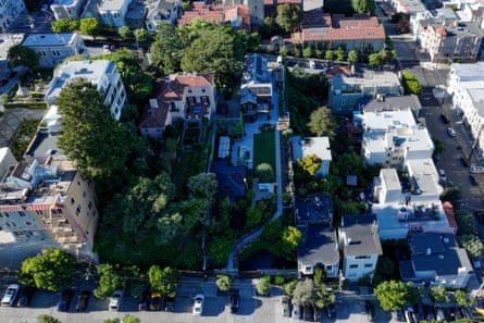 an aerial position of houses