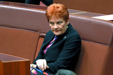 Senator and leader of the One Nation, Pauline Hanson.