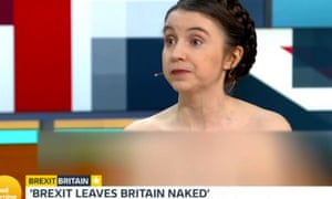 Victoria Bateman’s naked Brexit protest on Good Morning Britain.