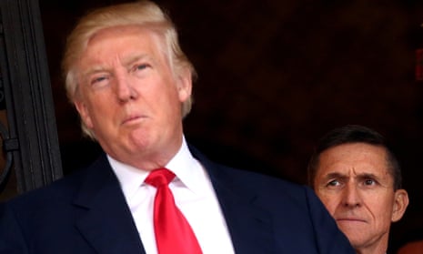 Trump with Michael Flynn in December 2016. Flynn pleaded guilty last year to lying to the FBI.