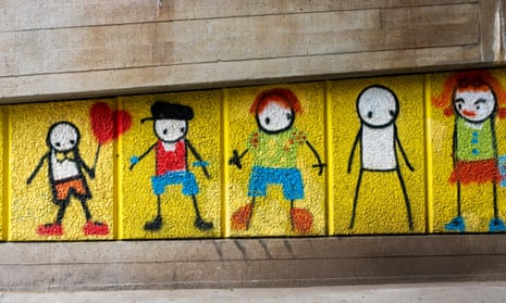 Bodies of work ... a piece by Stik in London.