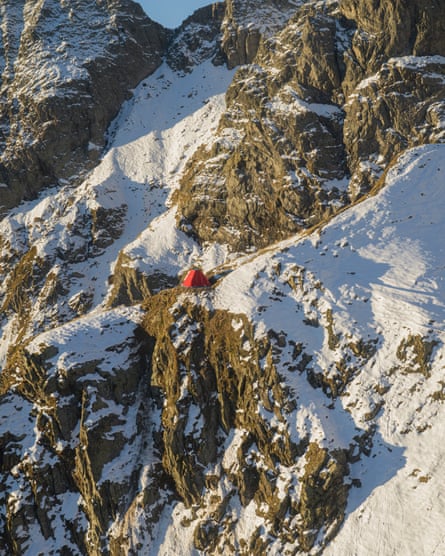 The bivouac in the snowy mountains