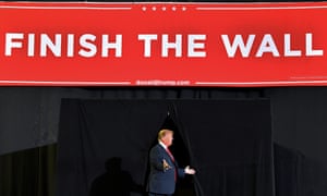 US President Donald Trump at a rally in El Paso, Texas.