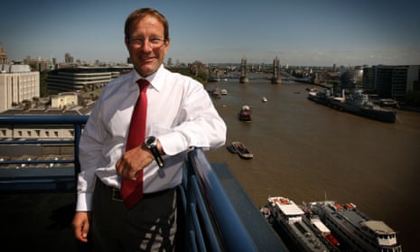 Richard Desmond at his London office overlooking the Thames in 2010