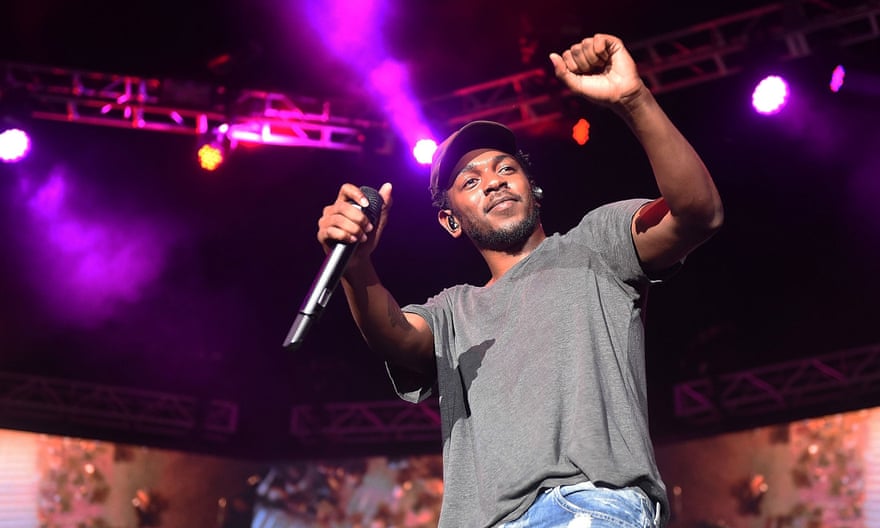 Kendrick Lamar performing in Atlanta, Georgia, September 2014.