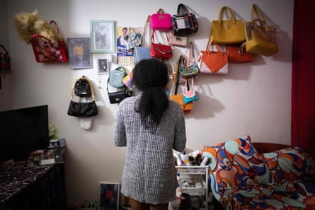 Mary, a 20-year-old Nigerian woman, in the apartment in a she rents in a ‘khaoua’ in Nantes, western France. A ‘khaoua’ is a house for migrants aged under 21.