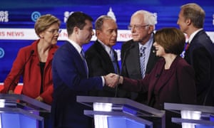 Messy Democratic Debate Leaves Lack Of Clarity And Benefits Trump Us News The Guardian