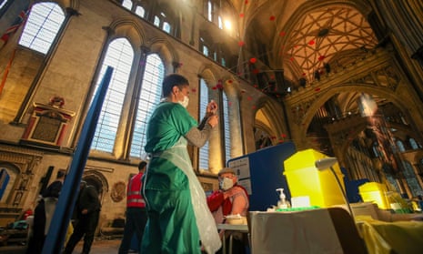 Vaccinations taking place at Salisbury Cathedral
