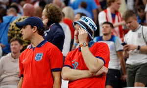 England fans react to the final whistle.