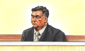 A courtroom sketch of Greg Lynn