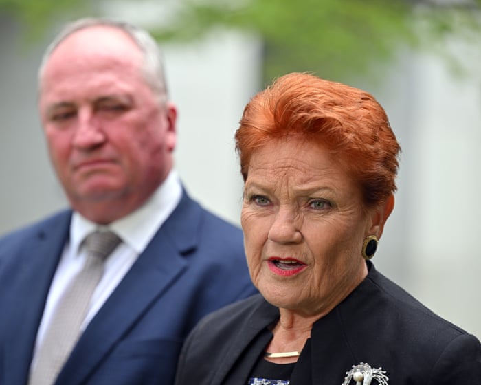 Pauline Hanson and Donald Trump both exploit voters’ fury. But her popularity is rising while his is at a low | Bruce…
