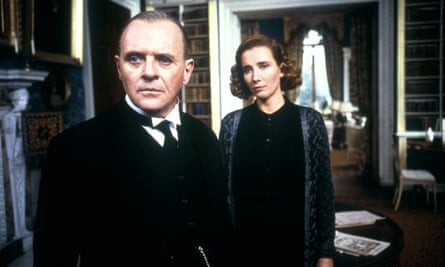 Anthony Hopkins and Emma Thompson in the 1993 film adaptation of The Remains of the Day.