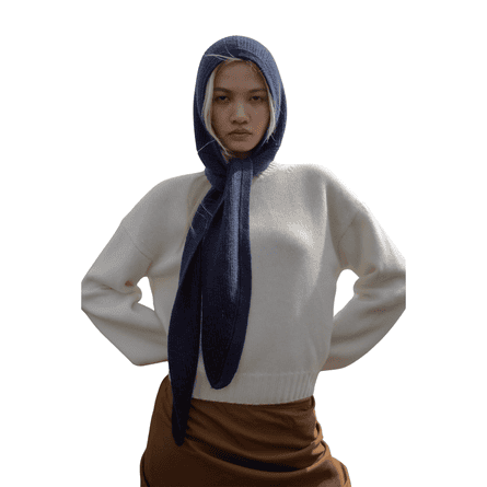 Hooded cashmere Scarf Cosmos