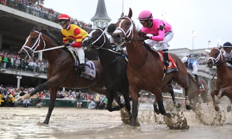 Maximum Security (right) was the first horse to cross the line at this month’s Kentucky Derby